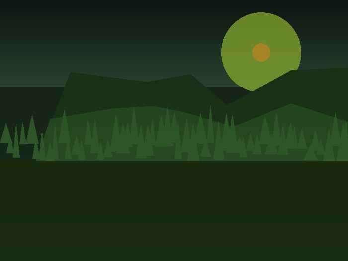 Misty mountain forest
