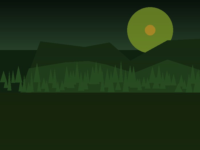 Misty mountain forest at dawn
